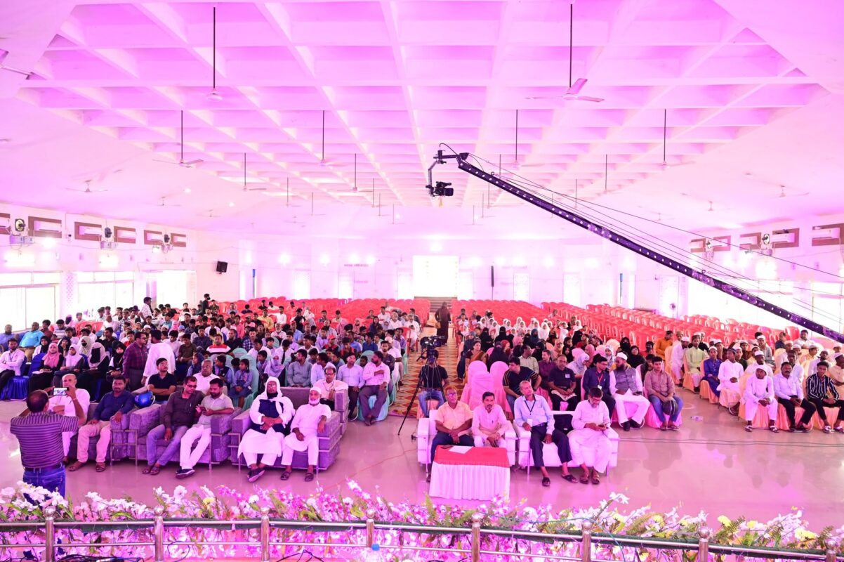 A packed hall at the Trust's All India Mushaira and Kavi Sammelan in Darbhanga
